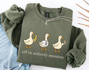 Funny Teacher State Testing Goose Sweatshirt, Test Day Sweatshirt, Testing Coordinator Sweatshirt