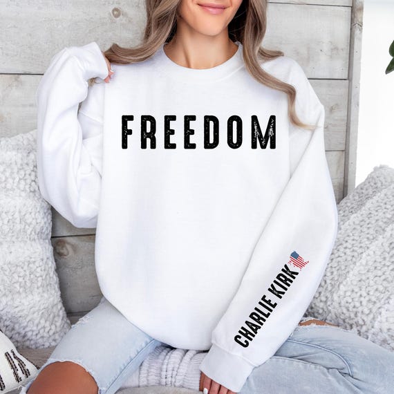 Charlie Kirk Patriot Freedom Hoodie and Sweatshirt: Front and Sleeve Design, Political Awareness Top