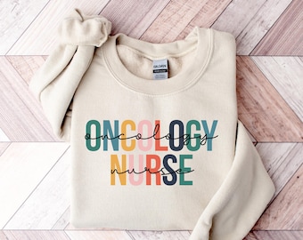 Sudadera de enfermera oncológica, camiseta de enfermera oncológica, camiseta de enfermera oncológica, sudadera de cuello redondo de enfermera oncológica, regalo de graduación de ONC, camiseta de enfermera de cáncer