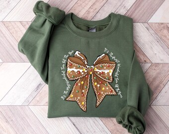 Es la época más maravillosa del año Sudadera, Camiseta navideña, Suéter de cuello redondo, Regalo de Navidad, Camiseta navideña familiar, Camiseta de Navidad