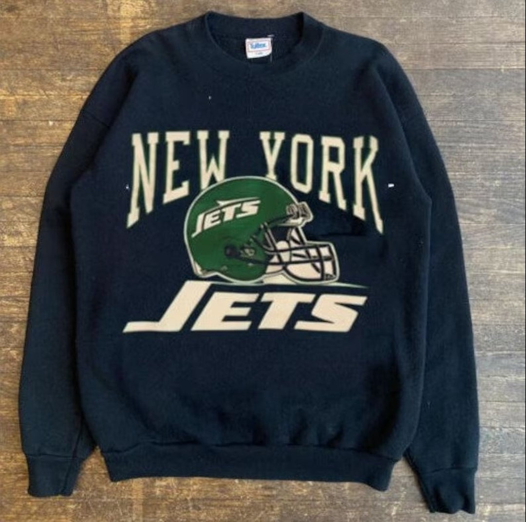 New York Jets Sweatshirt, Vintage New York Jets Crewneck, Trendy Jets