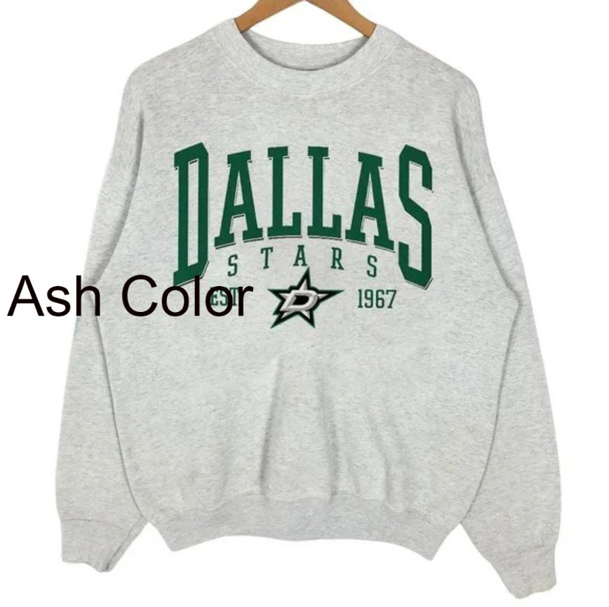 Vintage 90s Dallas Stars Hockey Embroidered Sweatshirt Size XL 