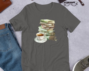 Books and Coffee Unisex t-shirt