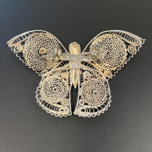 Vintage Estate Silver Filigree Butterfly Pin/Brooch