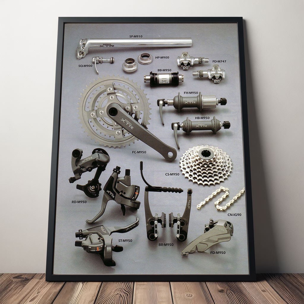 Plakat Poster Shimano XTR Road Track Retro Vintage Bike Bicycle Etsy