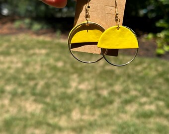 Pendientes de arcilla Boho Cirlce