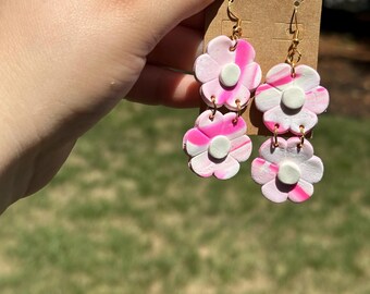 Pendientes de arcilla floral maravillosos