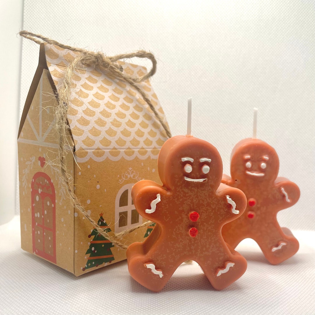 Gingerbread Man Candle Etsy UK