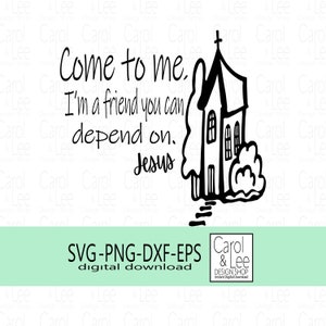 Original Design-Serie, Komm zu mir Hinweis von Jesus, Christian Design, Motivationsdesigns, Country Church Design