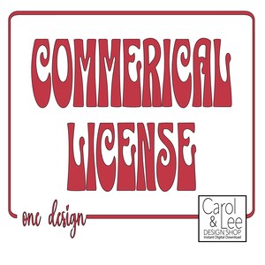 Commercial License for One Design, no digital file/ Clipart / Sublimation file is included with this license.