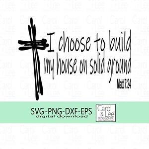 Auf festem Boden stehend Bibel-Vers-Design, ursprüngliches Kreuzdesign, positives christliches Design, Bibel-Vers SVG, Schrift SVG