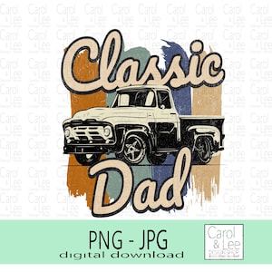 クラシックなお父さんのグランジ スタイル トラック PNG | 古いトラックのビンテージ父の日クリップアート、レトロなお父さん PNG、クラシックなお父さん PNG、グランジ スタイル クラシックなお父さんのデザイン