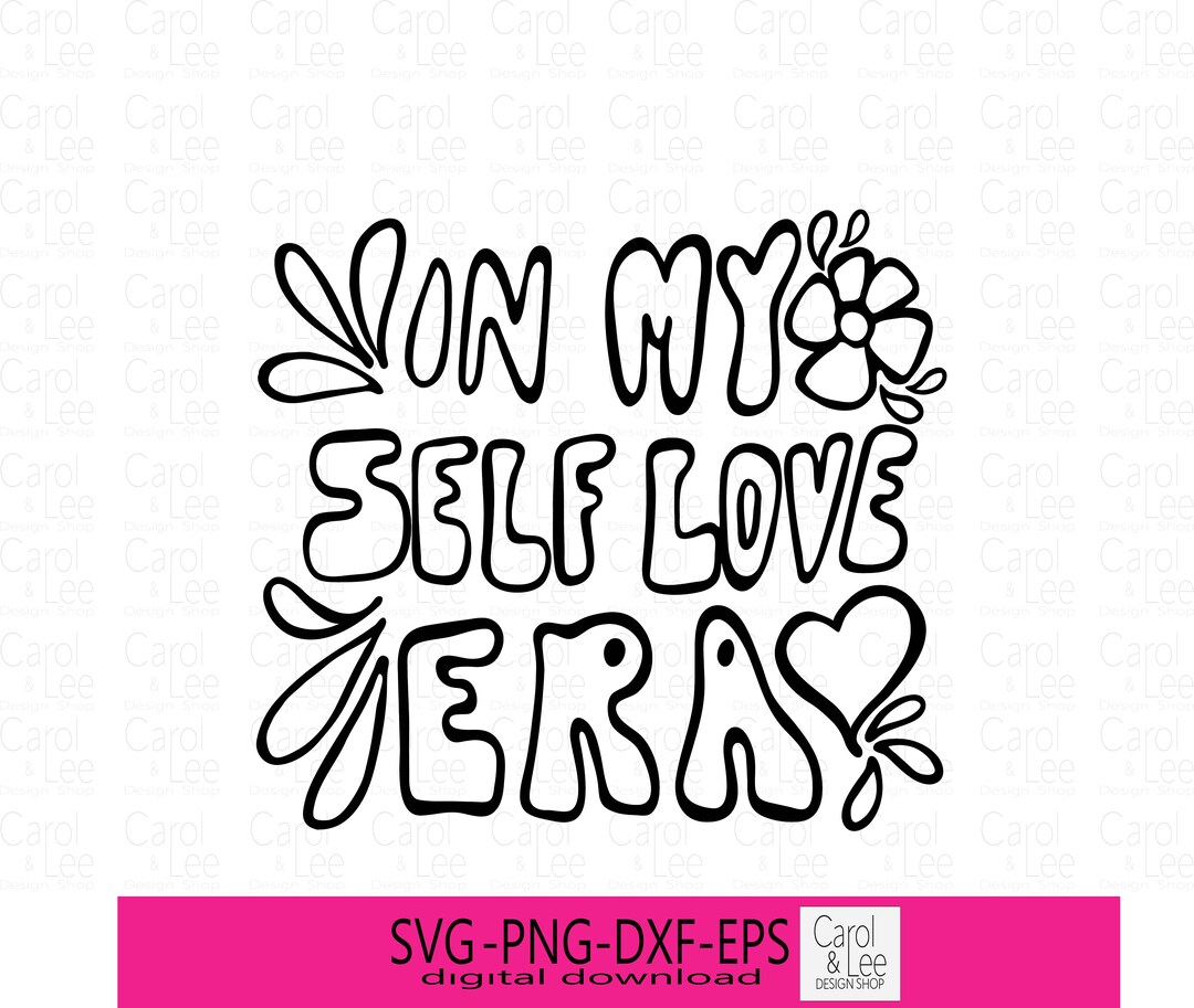 Valentine Self Love Era Hand Drawn Design, Retro Valentine Designs, in