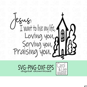 Original christliches Design Lebe mein Leben für Jesus, Motivationsdesign, positive SVG, inspirierendes Design für Christus.