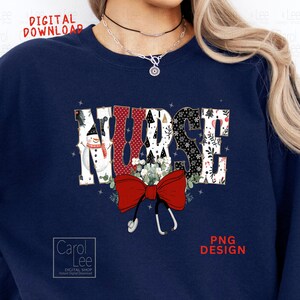 Nurse Christmas PNG, Holiday Nurse Png, Festive Nurse Png, Winter Nurse Png, Christmas Shirt Design, Nurse Holiday Shirt Art, Digital Art
