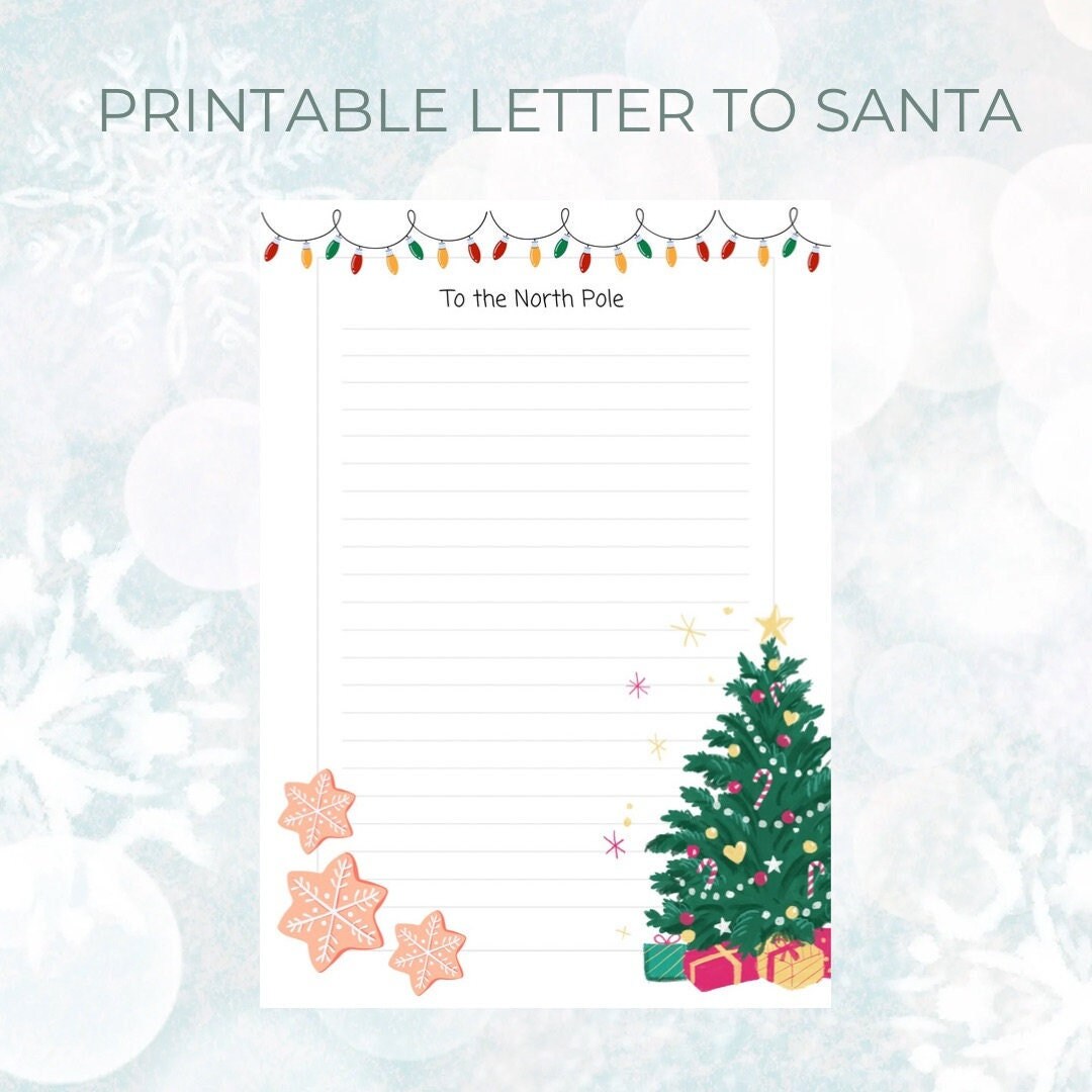 Printable Letter to Santa Etsy