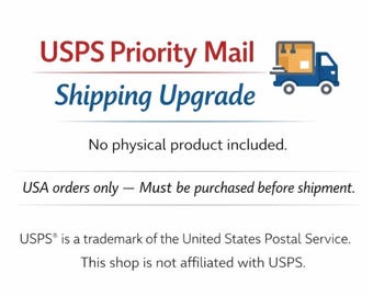 USPS Priority Mail Shipping Upgrade – Faster Delivery for USA Orders – No Physical Item