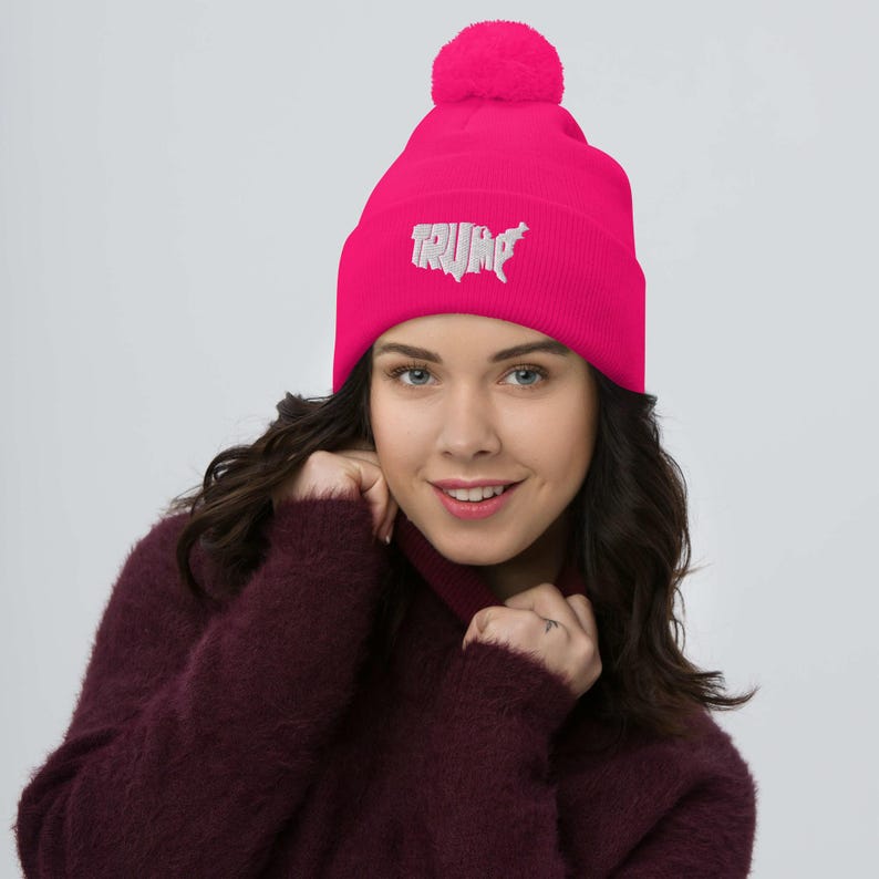 Trump USA Pom-Pom Beanie