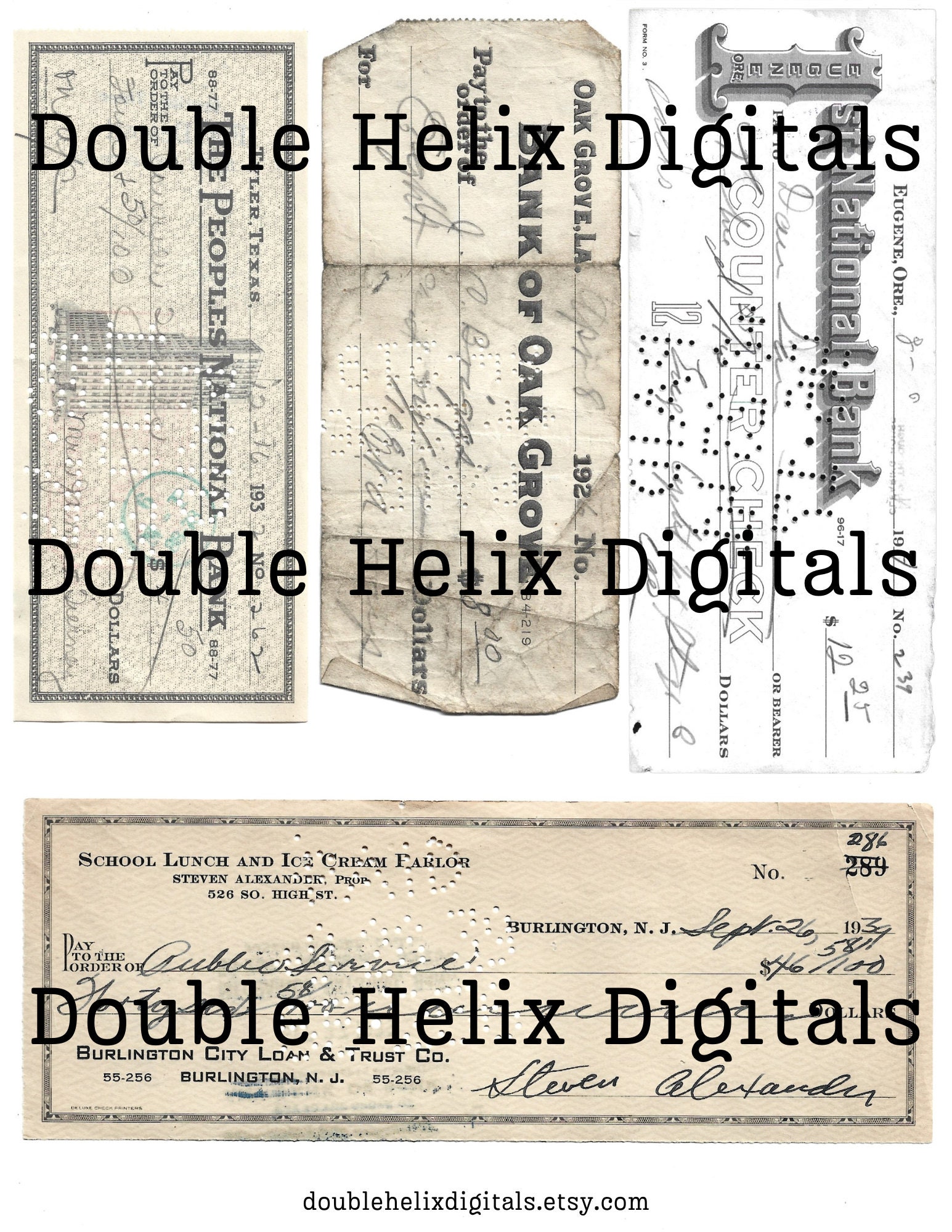 Old Check Design Antique Handwritten Checks Digital Paper, Printable Vintage Junk ...