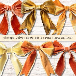 Vintage samt Bögen Clip Art, Set 4 PNG digitaler Download, antike Fetzen Collage Scrapbooking, Junk Journaling, Papier Handwerk druckbares Bild