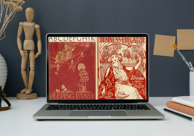 Vintage Paper Kit Rouge Red Digital Download, Printable Collage Sheets ...
