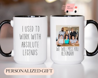 Coworker Retirement Mug, Retired Coworker Gifts, I Used To Work With Legends, Mug For Retirement, Colleague Leaving Gift, Leaving Job Gifts