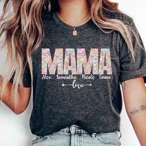 Personalized Grandma Sweatshirt with Grandkids names, Mama t-shirt, Mom Shirt With Names, Gramma t-shirt, Mother's Day Shirt, Gifts for nana