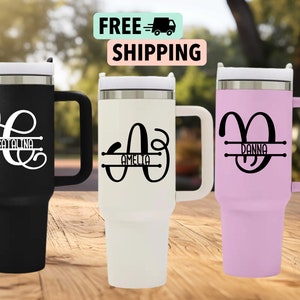 Personalized 40oz Tumbler With Handle Lid and Straw, Best Friend Gifts, Custom Name tumbler, Travel Cup, Birthday Gift for Her, bridesmaid