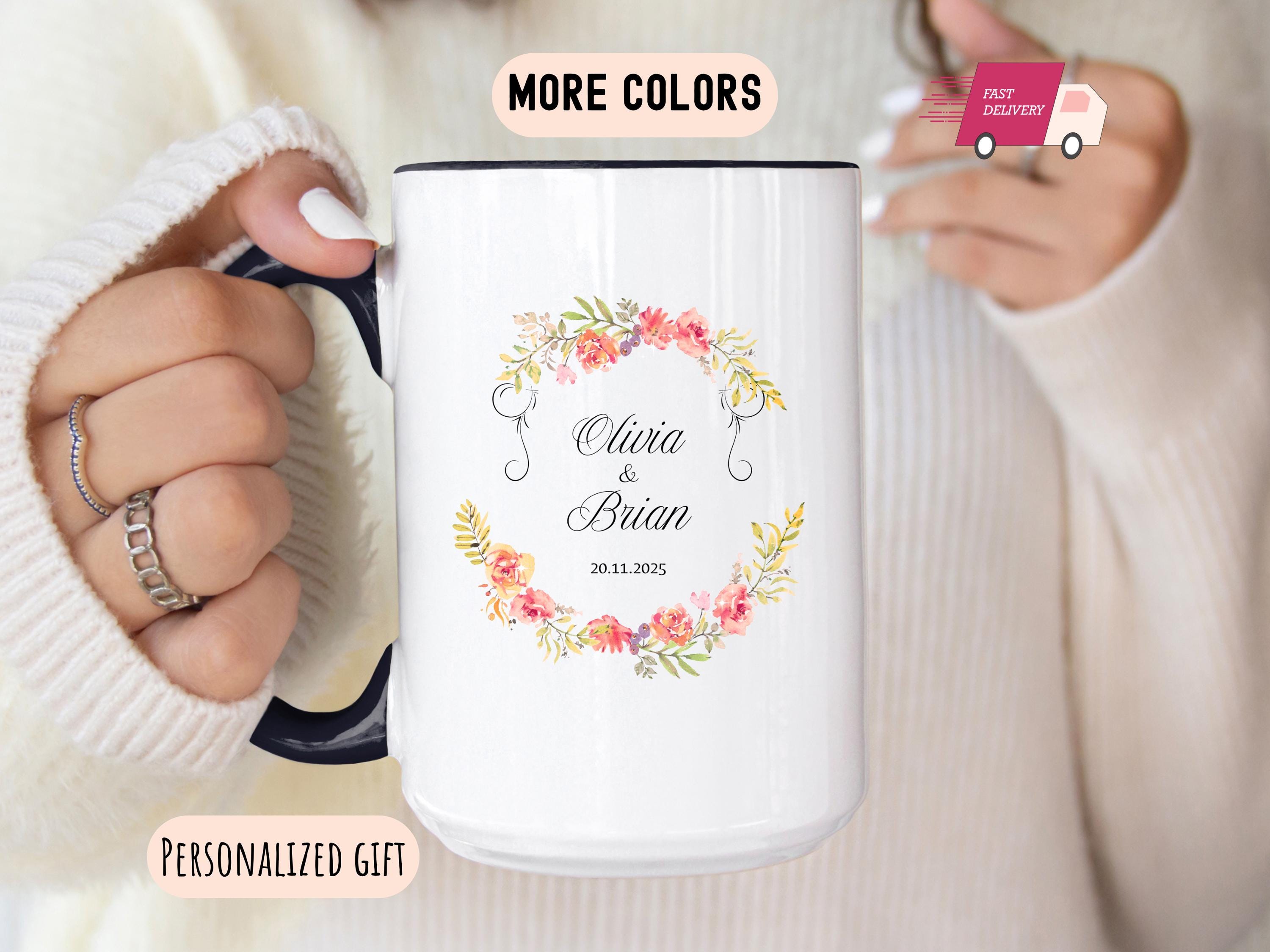 Large Custom Ceramic Coffee Mug Set Of 2,couple Gift For Wedding,engagement Gift Anniversary Gift For Her,valentine Gift For Couple Gift PD - UK