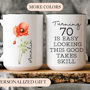 70th Birthday Gift Custom Sentimental Gifts for Woman Great Grandma Mug Birthday Gift Born in 1955 Mug Gift Turning 70 Year Old Coffee Mugs