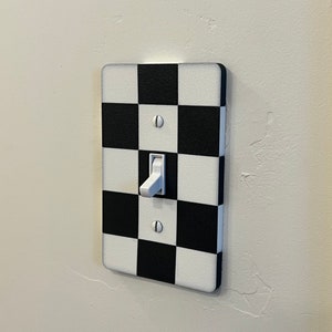 Checker Pattern Light Switch Cover - multiple colors!