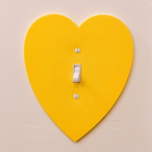 Heart Wall Light Switch Cover - Heart &lt;3 - multiple colors!