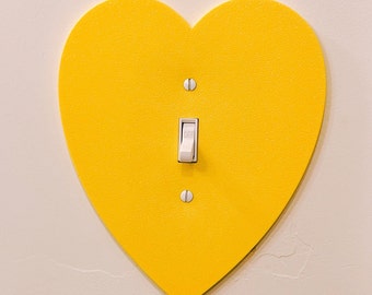 Heart Wall Light Switch Cover - Heart <3 - multiple colors!