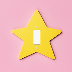 Star Wall Light Switch Cover - glow in the dark & multiple colors!