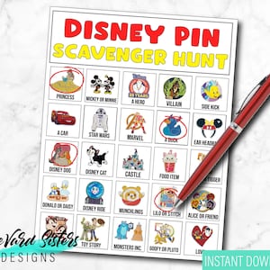 Amusement Park Scavenger Hunt, Theme Park Game