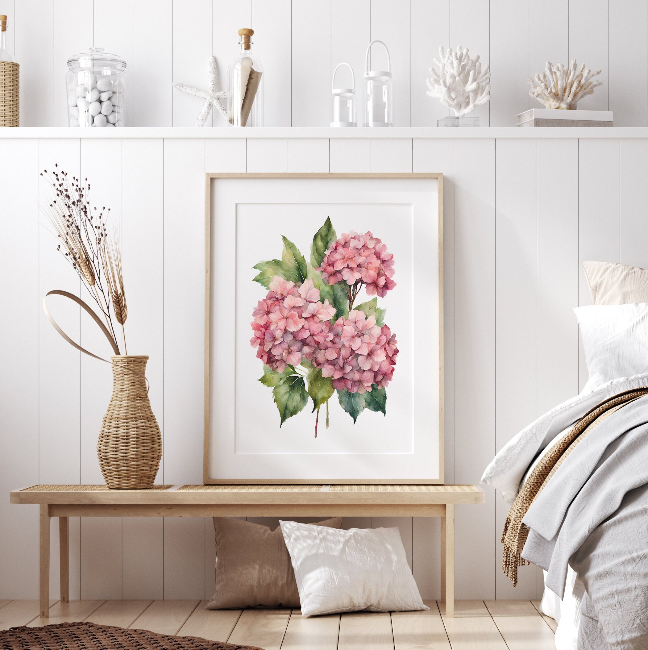 Hydrangeas Watercolor Set of 3 | Instant Art Download | Original ...