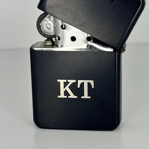 Personalised Message Flip Lighter Custom Design Logo Name Initials Engraved Gifts Your Words Wedding Birthday Christmas