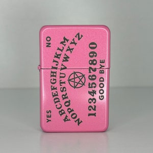 Personalised Ouija Board Flip Top Lighter Witch Hippie Spiritual Witchy Gifts Psychedelic Hallucinogenic Cute Gift Name Initial Custom