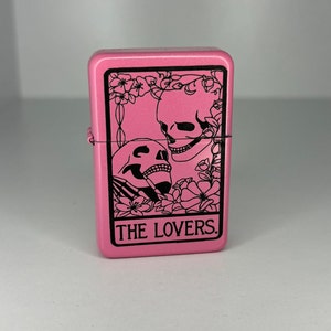 Personalised The Lovers Tarot Card Flip Lighter Custom Gift Spiritual Witchy