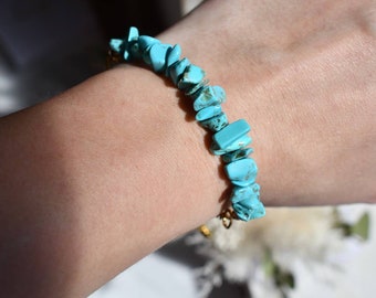 Turquoise bracelet sagittarius aquarius crystal bracelet for women capricorn birthstone jewelry gemstone turquoise jewelry birthday gifts