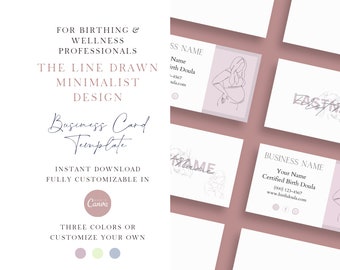 Business Card | Doula Business Card | Holistic Business Card | Professional Business Card | Wellness Card | Editable | Minimalist | Template