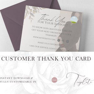 Discount Card for Doula Clients - Thank You for Your Support, Doula, Lactation, Midwife, Customizable Template, Canva, Postcard Size