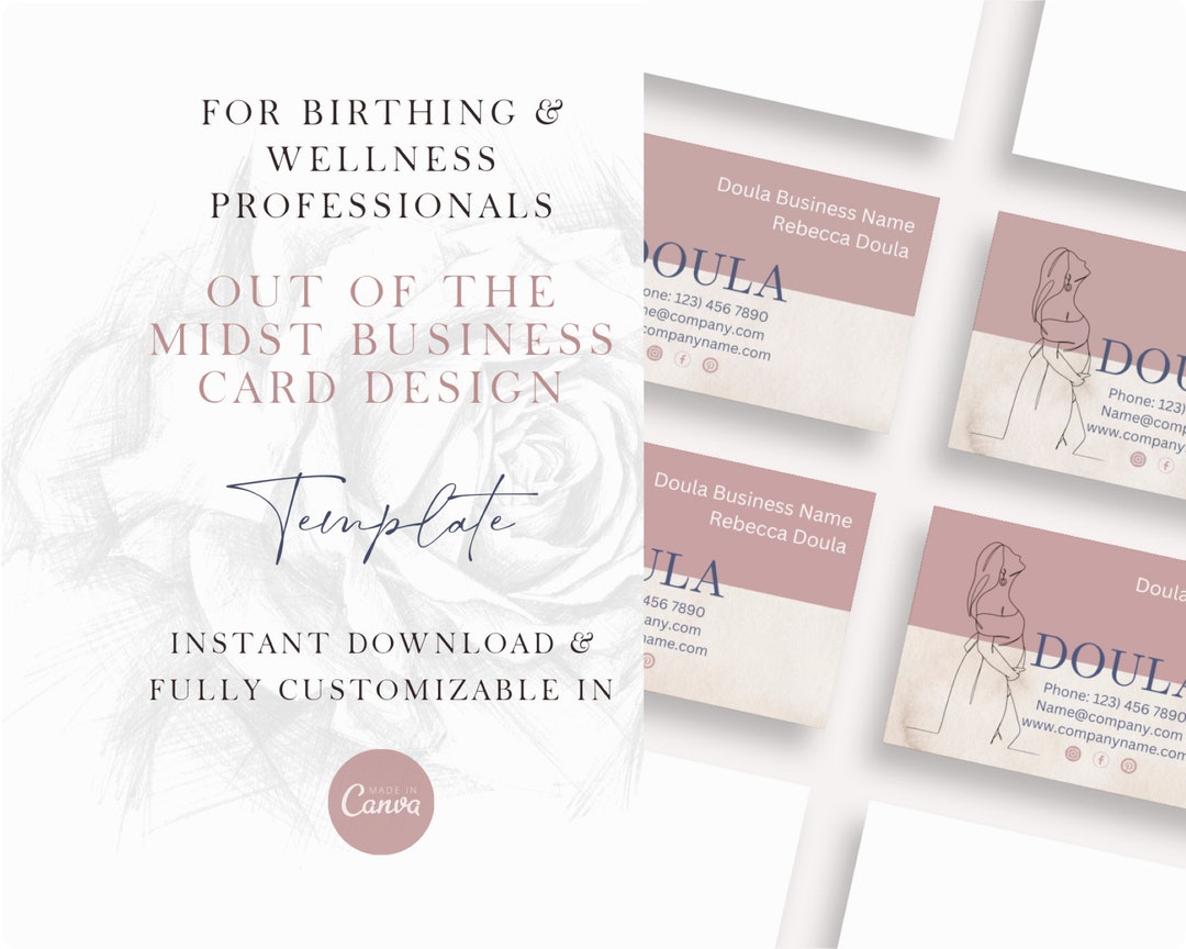 DOULA Business Card | Double-sided Business Card | Midwife Card | Birth ...