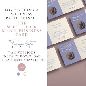Business Card | Minimalist Business Card | Modern Business Card  | Doula Business Card | Holistic Health | Women's Health | Fertile Optimism