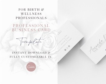 Personalized Doula Business Card | Instant Download | Editable Template for Birth Professionals