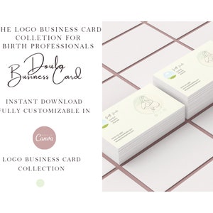 Logo Business Card | Doula Business Card | Midwife Business Card | Holistic Health | Women's Health | Doula Gift | Customizable | Template