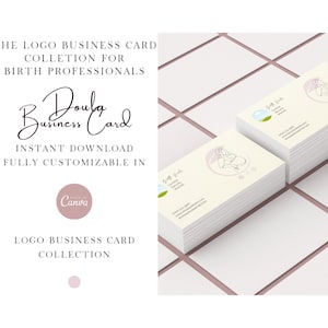 Logo Business Card | Doula Business Card | Midwife Business Card | Holistic Health | Women's Health | Doula Gift | Customizable | Template