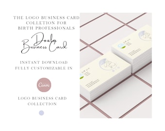 Logo Business Card | Doula Business Card | Midwife Business Card | Holistic Health | Women's Health | Doula Gift | Customizable | Template