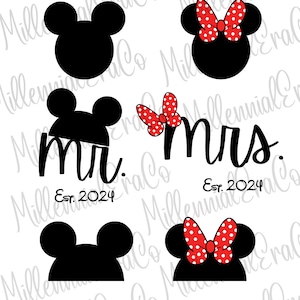 Mr and Mrs Couple SVG, Mickey and Minnie bundle