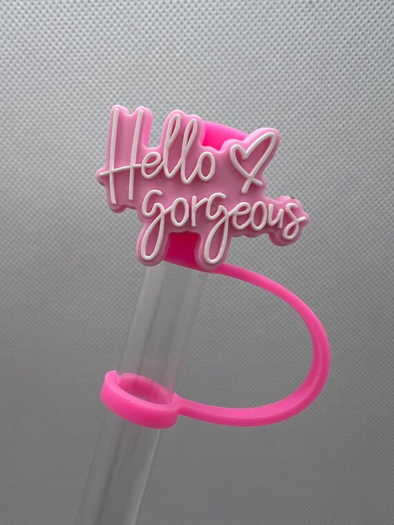 Hello Gorgeous Straw Topper Straw Covers XO Straw Charms -  in